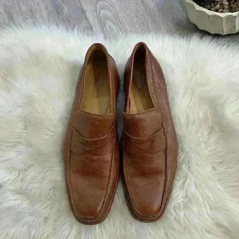 Sandro moscoloni pebbled leather penny loafers 13